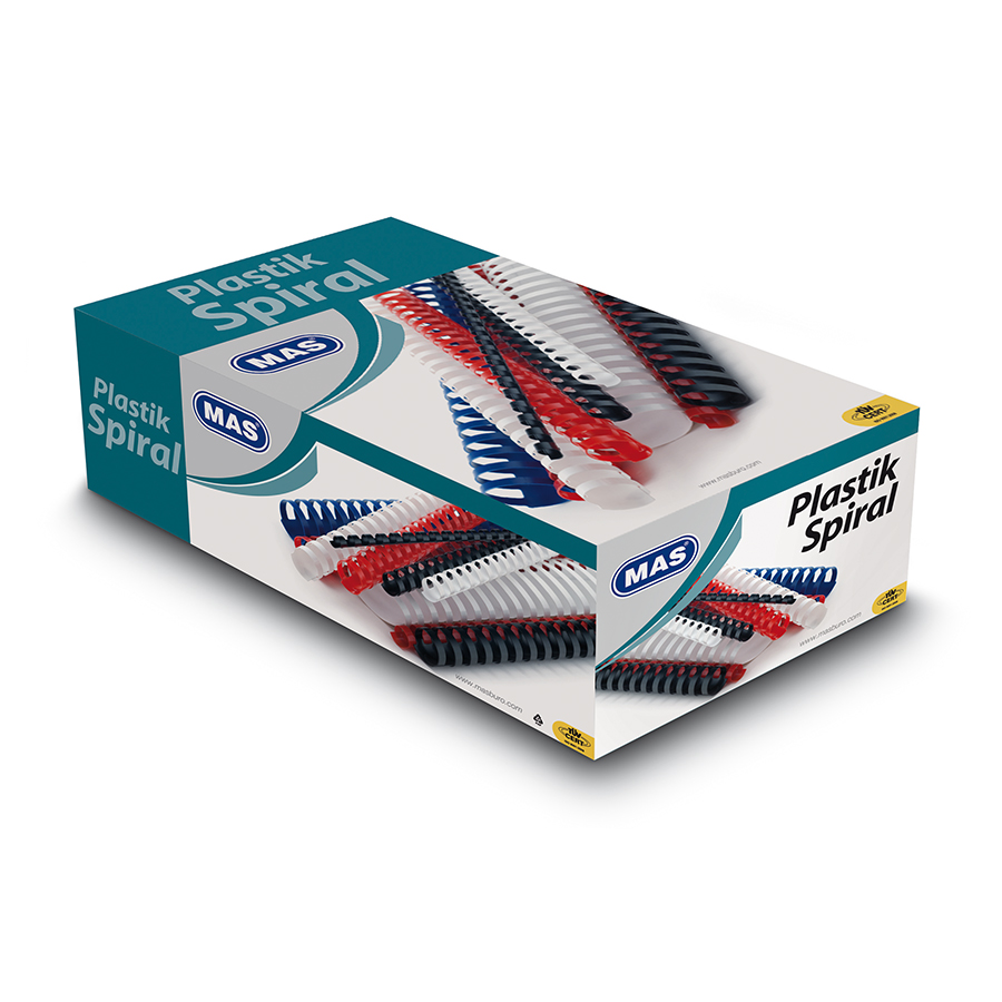 MAS 8116 PLASTIK SPIRAL 22MM BEYAZ 50'LI